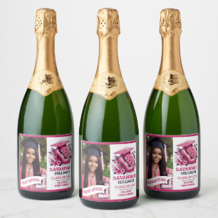 Rosa Glamour-Abschluss benutzerdefiniertes Foto Gl