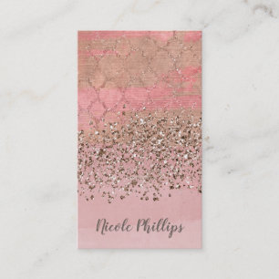 Rosa Glanz Glitter Marokkanische Indische Prinzess Visitenkarte