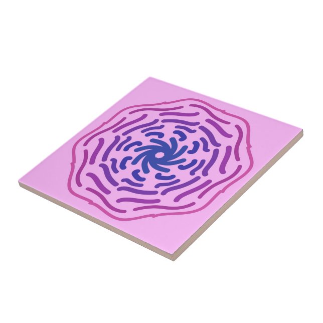 Rosa, glänzende Donut-Stilelemente und gewölbte De Fliese (Seite)