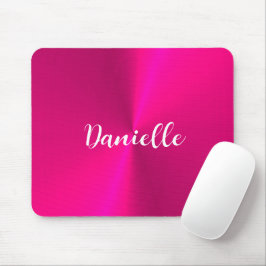 Rosa glänzende Imitate Metall individuelle Name Mousepad