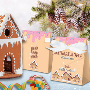 Rosa glänzende Lebkuchen-Geschenkbox Geschenkschachtel
