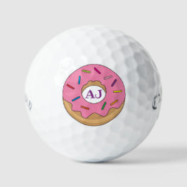 Rosa Glasierte Donut mit Sprinklen Golfball