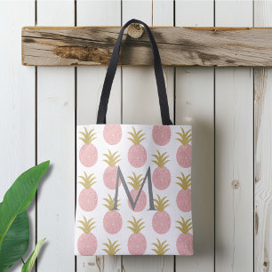 Rosa Glitter-Ananas Monogrammiert