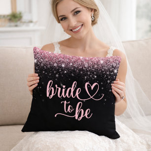 Rosa Glitter-Brautjunggesellinnenabschied-Kissen Kissen