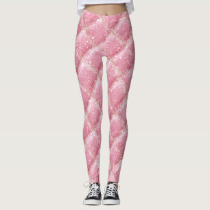 Rosa Glitter-Harlekin-Glamour Leggings