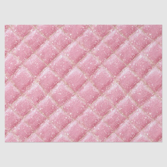 Rosa Glitter-Harlekin-Glamour Seidenpapier (Vorderseite)