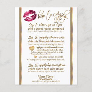 Rosa Glitter-Lippenstift auftragen Flyer