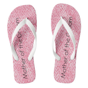 Rosa Glitter-Mutter-der-Braut-Bräutigam-Geschenk Flip Flops