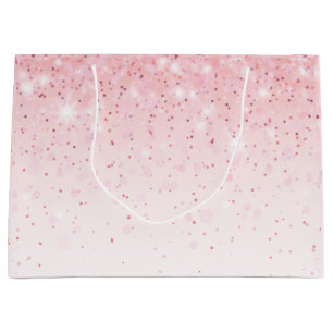 Rosa Glitter-Rouge Große Geschenktüte