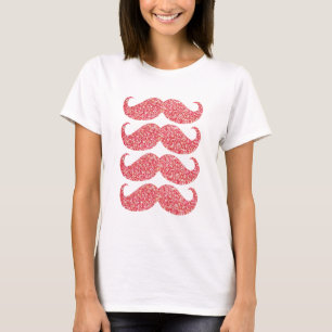 Rosa Glitter-Schnurrbart #2 T-Shirt
