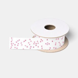 Rosa Glitter Sterne Muster Satinband