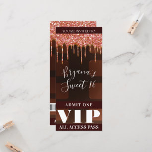 Rosa Glitter-Tropf-Schokoladenriegel-Party VIP