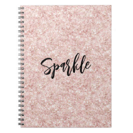 Rosa Glitterfunkeln   Notizblock