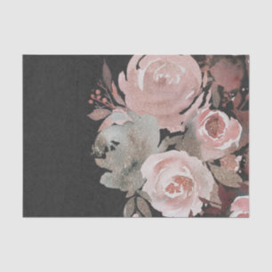 Rosa Glitterrosen Dunkle Blumen Glamourös Chic Seidenpapier