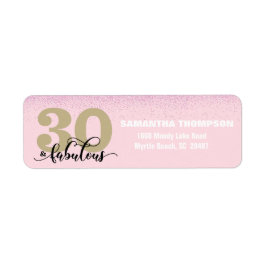 Rosa Glitzer 30 und fabelhafte Rücksendeadresse