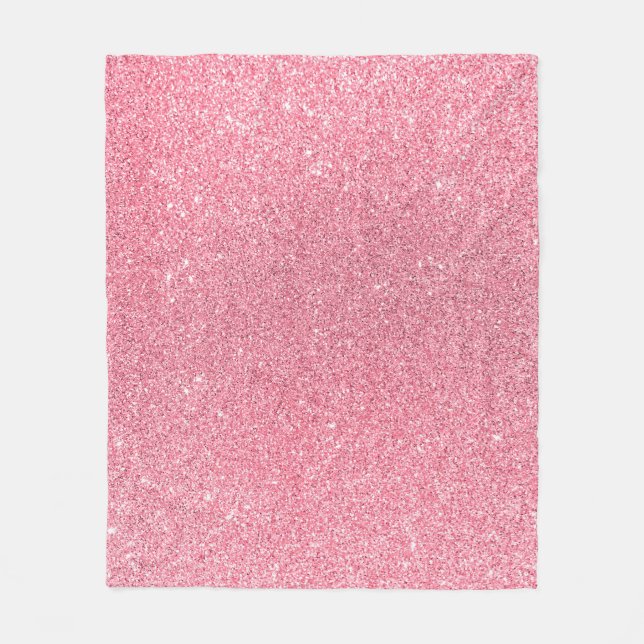 Rosa Glitzer, abstrakte Weihnachtsstruktur. Fleecedecke (Vorderseite)