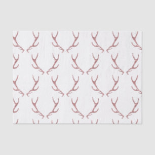 Rosa Glitzer Antlers Rustic Glam Girly Custom Seidenpapier
