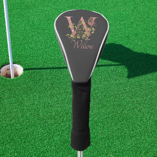 Rosa Glitzer Blumenschreiben W Golf Headcover (Von Creator hochgeladen)
