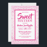 Rosa Glitzer Border Girly Sweet 16 Party Einladung<br><div class="desc">Pink Glitzer Border Girly Sweet 16 Party Einladende Matching Kollektion in Niche und Nest Shop.</div>