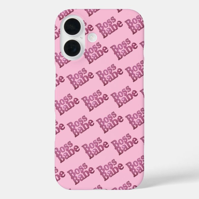Rosa Glitzer Boss Babe Case-Mate iPhone Hülle (Rückseite)