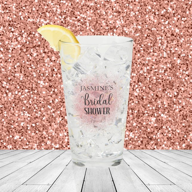 Rosa Glitzer Brautparty Petals und Prosecco Glas (Von Creator hochgeladen)