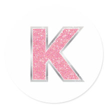Rosa Glitzer Buchstabe K