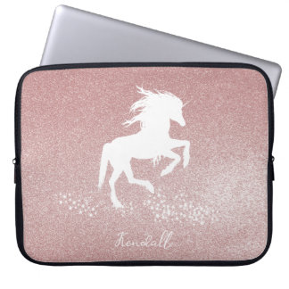 Rosa Glitzer Einhorn Notebook-Sieb Laptopschutzhülle
