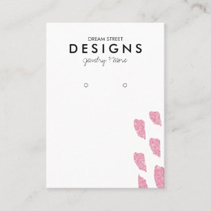 rosa Glitzer-Erd-Display-Karte Visitenkarte