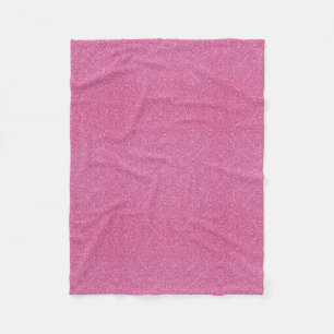 Rosa Glitzer Fleece Blankon
