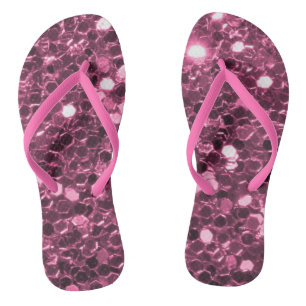 Rosa Glitzer Flip Flops