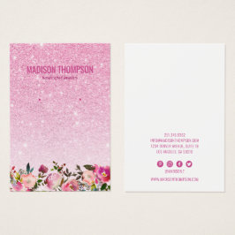 Rosa Glitzer Floral Earl Display