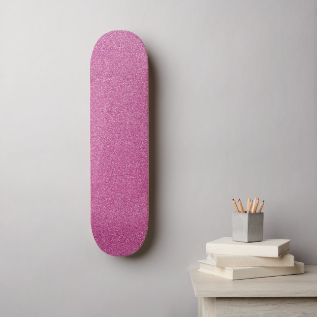 Rosa Glitzer, Funkelnd, Glitzer Hintergrund Skateboard (Wandkunst)