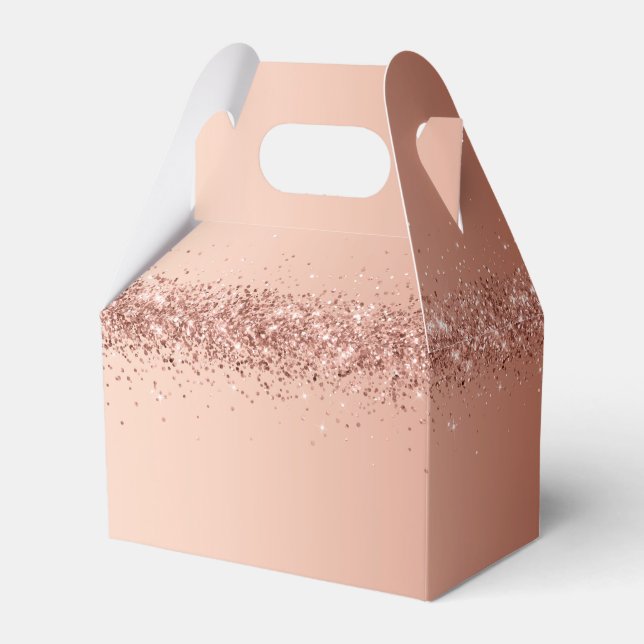 Rosa Glitzer Gestalten Sie Ihr eigenes Gefallen Geschenkschachtel (Vorderseite)
