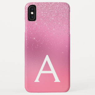 Rosa Glitzer Girly Sparky Glitzer Monogramm Case-Mate iPhone Hülle