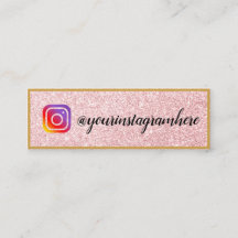 Rosa Glitzer Gold Black Social Media