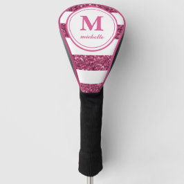 Rosa Glitzer | Golf | personalisiert NAME monogram Golf Headcover