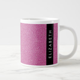 Rosa Glitzer, Hintergrund des Glitzer, Ihr Name Jumbo-Tasse