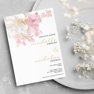 Rosa-Glitzer-Hochzeit in Rosa Einladung