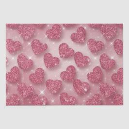 Rosa Glitzer Hört Funkelnd Romantisches Tissue Pap Seidenpapier