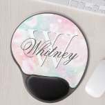 Rosa Glitzer Hübsch Bokeh-Muster Gel Mousepad<br><div class="desc">Personalisieren Sie dieses hübsche rosa Glitzer-Muster einfach mit Ihrem individuelle Name und/oder Monogramm.</div>