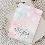 Rosa Glitzer Hübsch Bokeh-Muster iPad Pro Cover<br><div class="desc">Personalisieren Sie dieses hübsche rosa Glitzer-Muster einfach mit Ihrem individuelle Name und/oder Monogramm.</div>