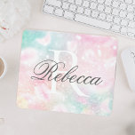 Rosa Glitzer Hübsch Bokeh-Muster Mousepad<br><div class="desc">Personalisieren Sie dieses hübsche rosa Glitzer-Muster einfach mit Ihrem individuelle Name und/oder Monogramm.</div>