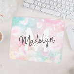 Rosa Glitzer Hübsch Bokeh-Muster Mousepad<br><div class="desc">Personalisieren Sie dieses hübsche rosa Glitzer-Muster einfach mit Ihrem individuelle Name und/oder Monogramm.</div>