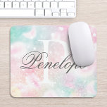 Rosa Glitzer Hübsch Bokeh-Muster Mousepad<br><div class="desc">Personalisieren Sie dieses hübsche rosa Glitzer-Muster einfach mit Ihrem individuelle Name und/oder Monogramm.</div>