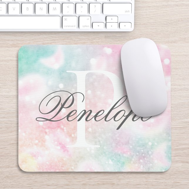 Rosa Glitzer Hübsch Bokeh-Muster Mousepad (Von Creator hochgeladen)