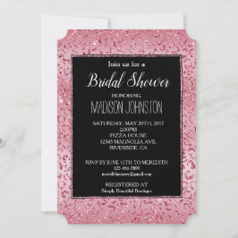 Rosa Glitzer Leopard Ombre Einladung