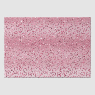Rosa Glitzer Leopard Ombre Seidenpapier