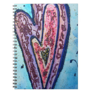 Rosa Glitzer Liebe Hearts Art Notebook Journal Notizblock