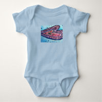 Rosa Glitzer Liebe Herz Art Custom Baby Bodysuit