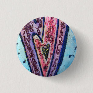 Rosa Glitzer Liebe Herz Art Lapel Pin Tasten Button